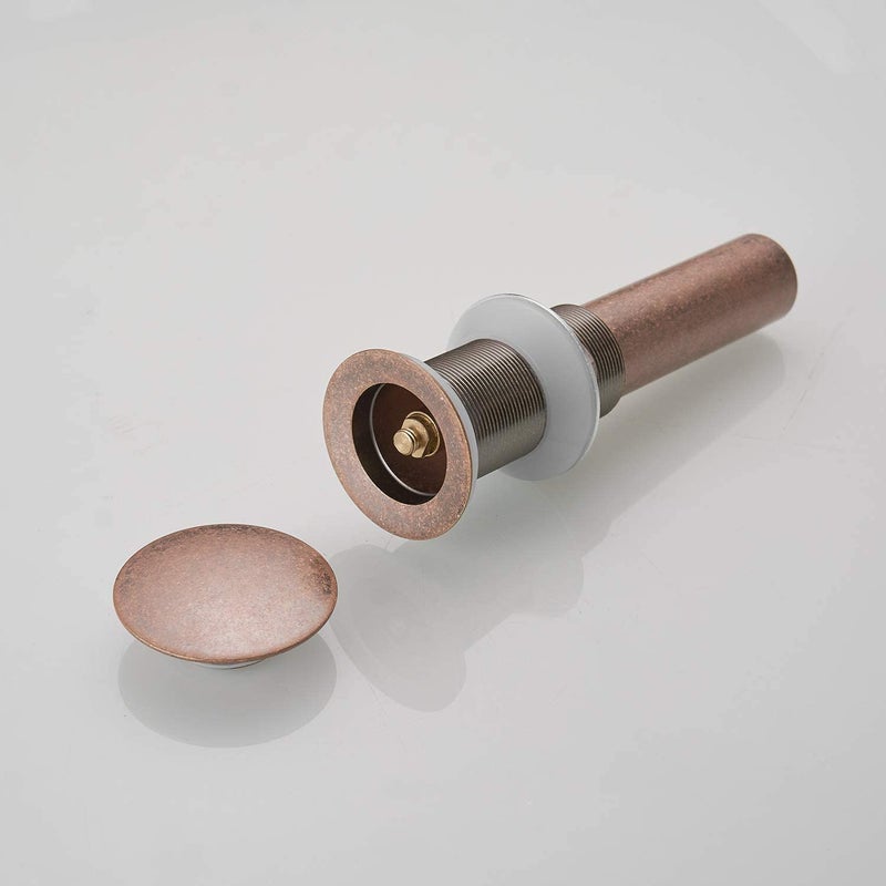 Homevacious 1 5/8" Bathroom Faucet Vessel Vanity Sink Pop Up Drain Assembly Stopper Without Overflow Copper Push & Seal - Image 2